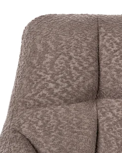 Skrivebordsstol PALMDALE Boucle Mørkebrun