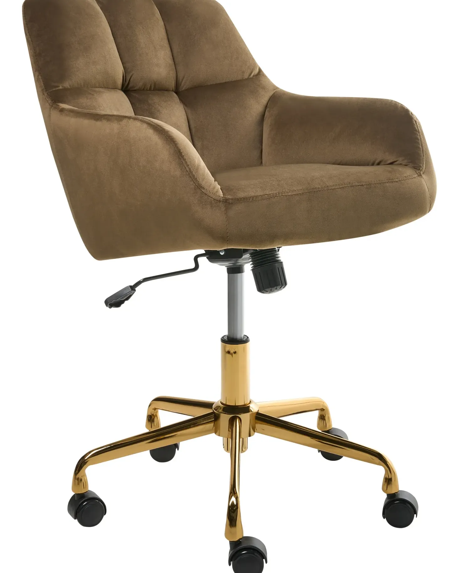 Skrivebordsstol PALMDALE Velour Brun
