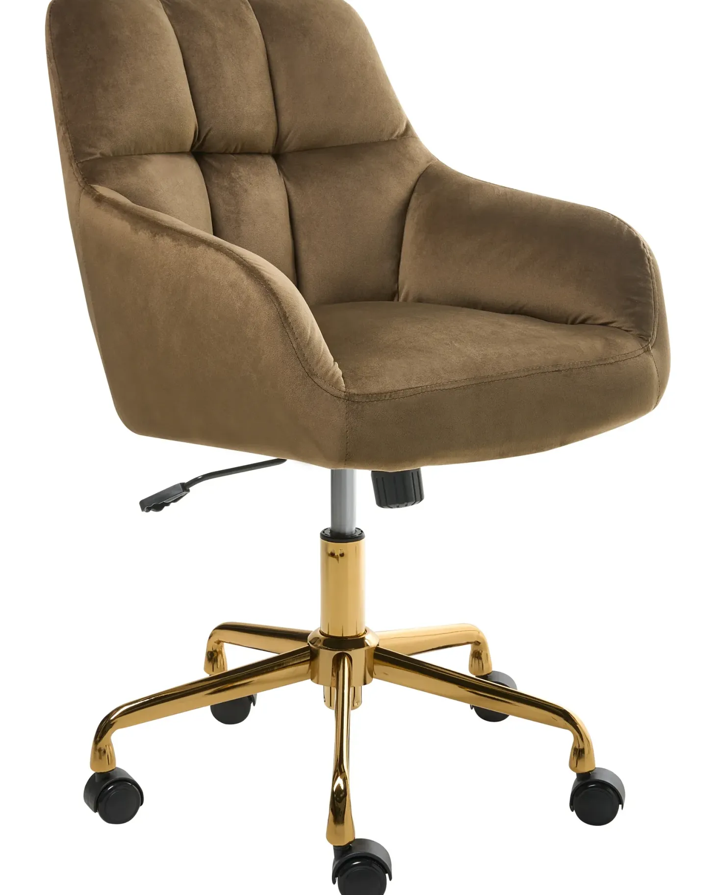 Skrivebordsstol PALMDALE Velour Brun