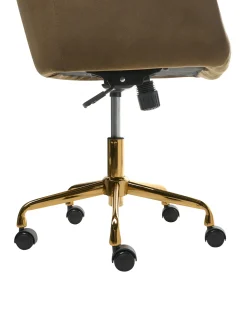 Skrivebordsstol PALMDALE Velour Brun
