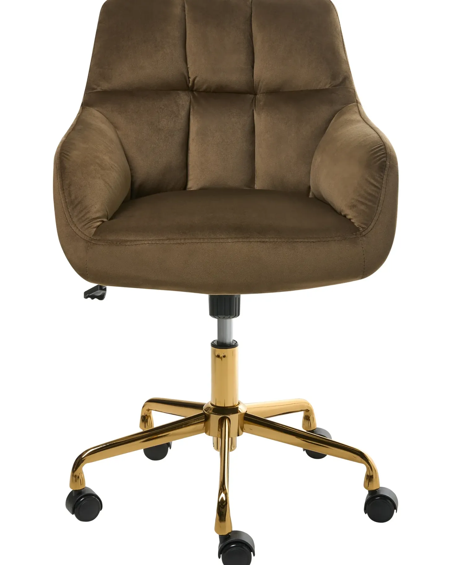 Skrivebordsstol PALMDALE Velour Brun