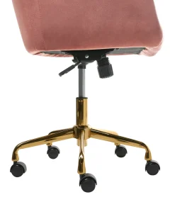Skrivebordsstol PALMDALE Velour Lyserød