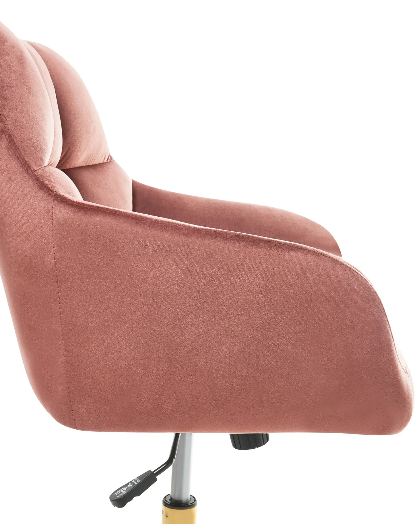 Skrivebordsstol PALMDALE Velour Lyserød