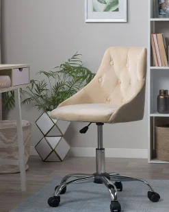 Skrivebordsstol PARRISH Velour Beige