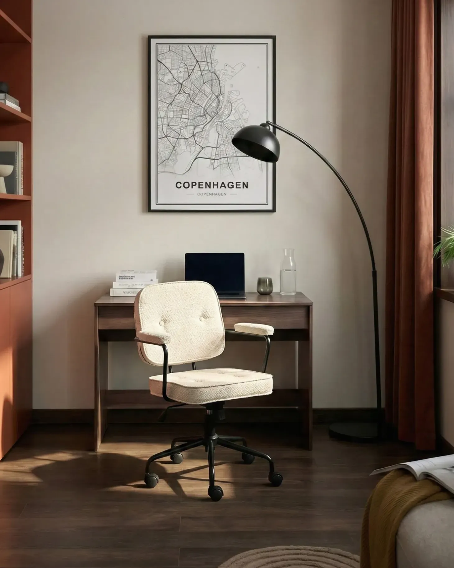 Skrivebordsstol PAWNEE Lys Beige
