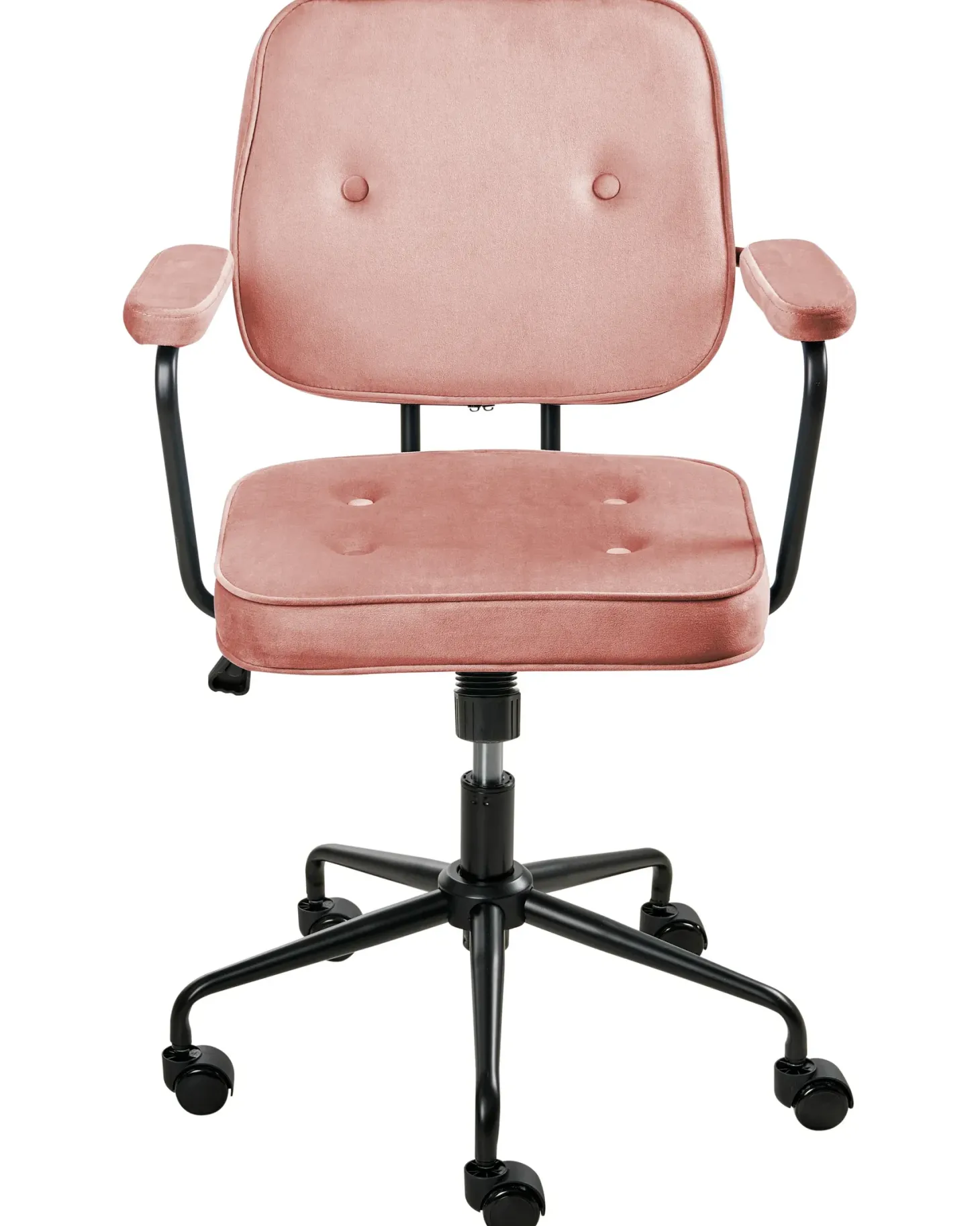 Skrivebordsstol PAWNEE Velour Lyserød