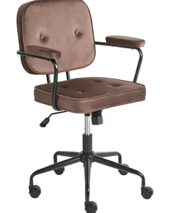 Skrivebordsstol PAWNEE Velour Brun