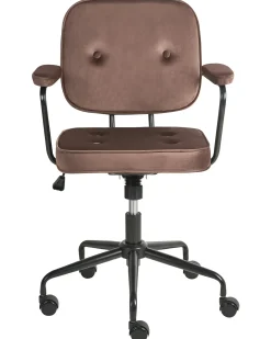 Skrivebordsstol PAWNEE Velour Brun