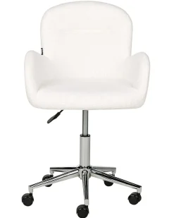 Skrivebordsstol PRIDDY Boucle Cremehvid