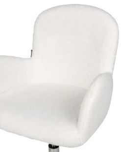 Skrivebordsstol PRIDDY Boucle Cremehvid