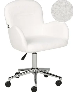 Skrivebordsstol PRIDDY Boucle Cremehvid