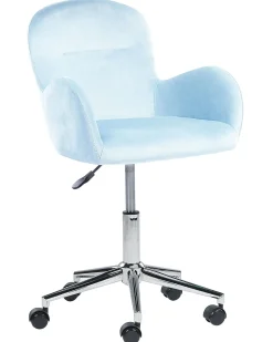 Skrivebordsstol PRIDDY Velour Himmelblå