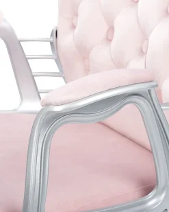 Skrivebordsstol PRINCESS Velour Pastellrosa