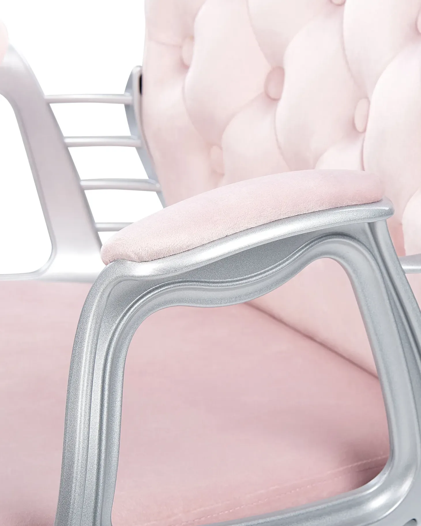 Skrivebordsstol PRINCESS Velour Pastellrosa