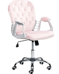 Skrivebordsstol PRINCESS Velour Pastellrosa