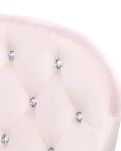 Skrivebordsstol PRINCESS Velour Pastellrosa