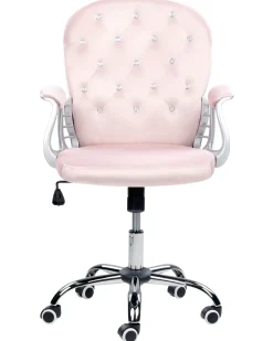 Skrivebordsstol PRINCESS Velour Pastellrosa