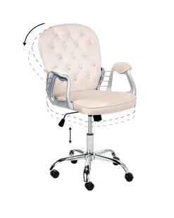 Skrivebordsstol PRINCESS Velour Beige