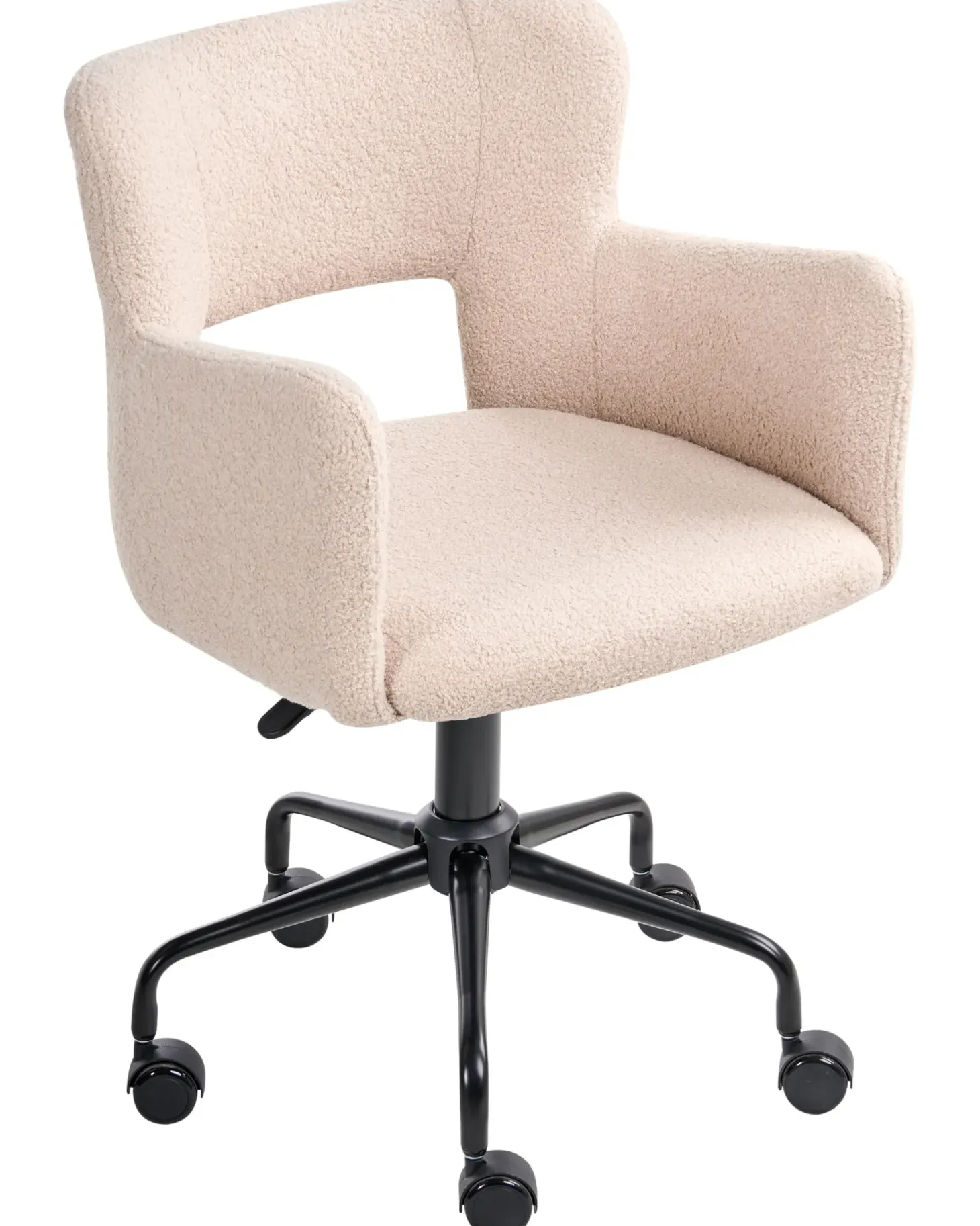 Skrivebordsstol SANILAC II Boucle Beige