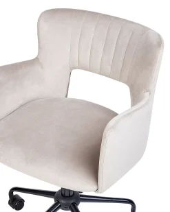 Skrivebordsstol SANILAC II Velour Brungrå