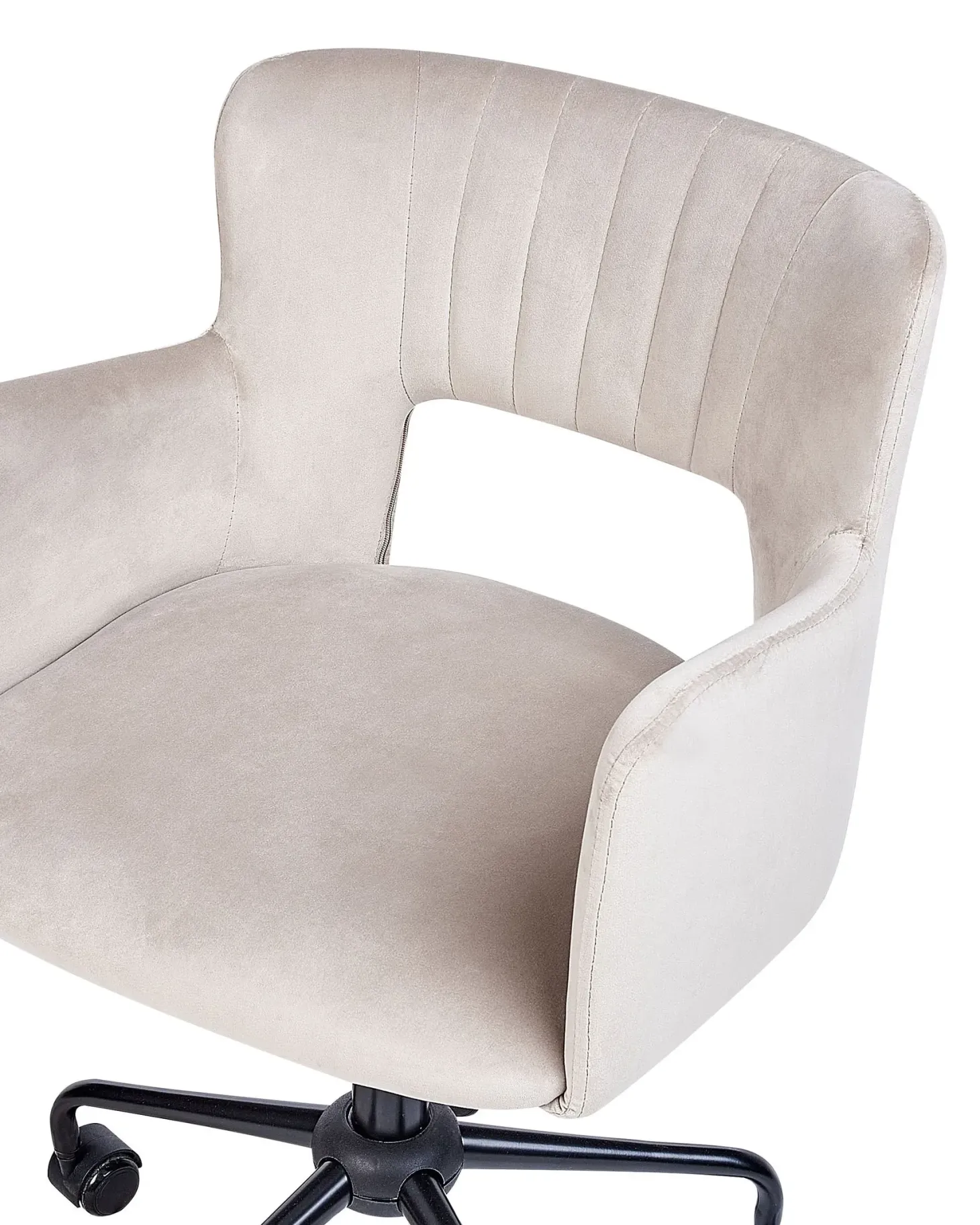 Skrivebordsstol SANILAC II Velour Brungrå
