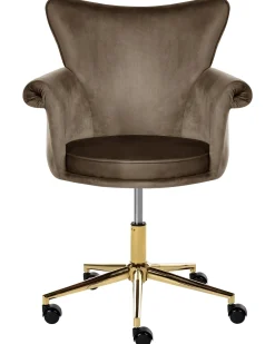 Skrivebordsstol VELENCIA Velour Brun