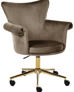 Skrivebordsstol VELENCIA Velour Brun