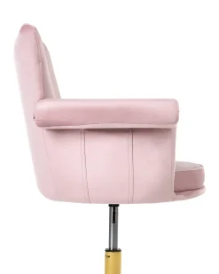 Skrivebordsstol VELENCIA Velour Pastellrosa