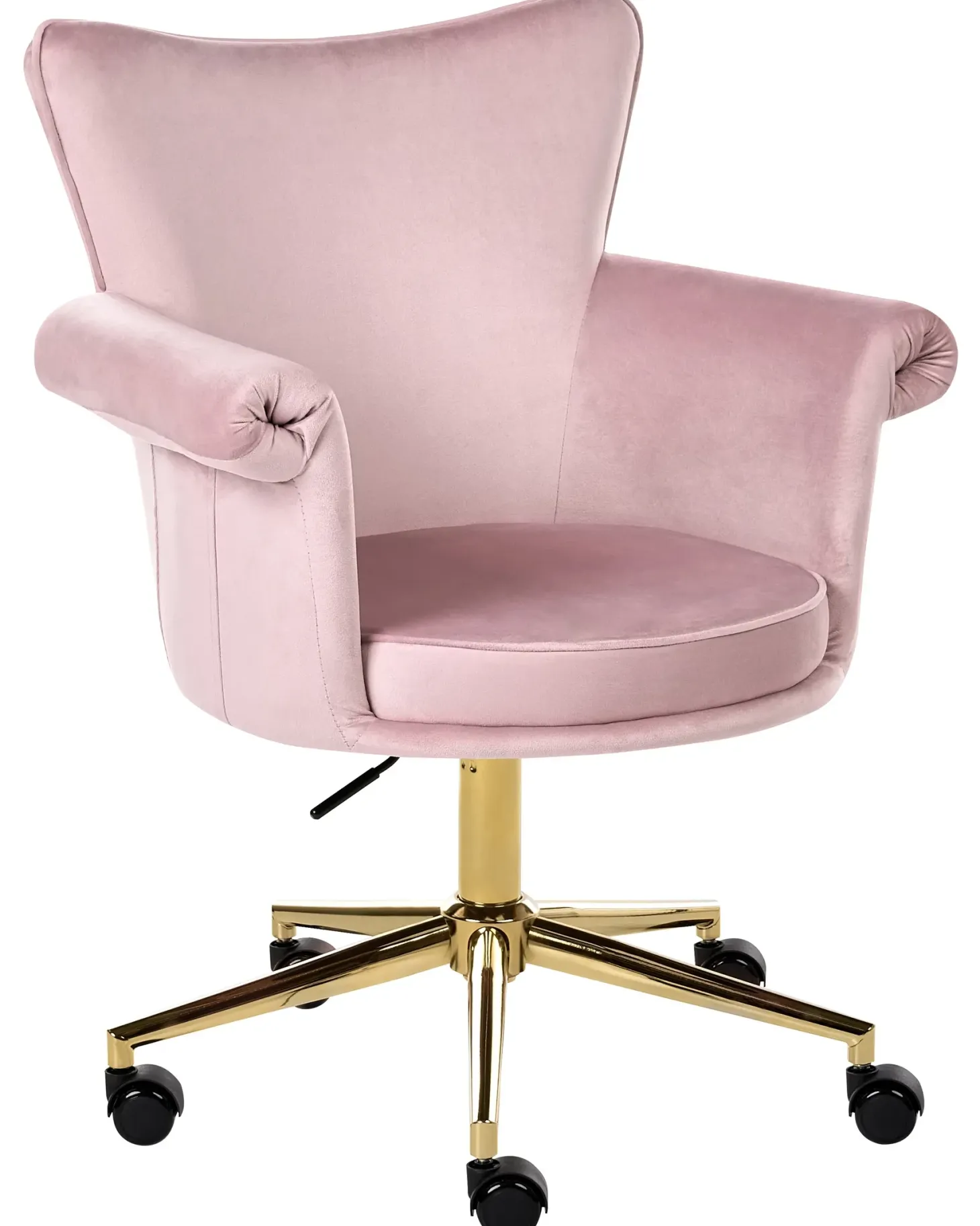 Skrivebordsstol VELENCIA Velour Pastellrosa