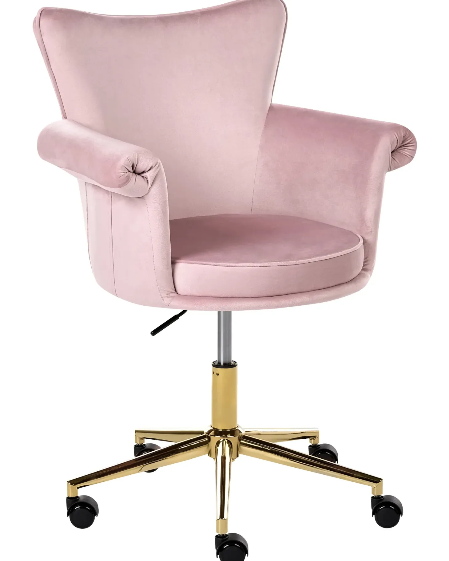 Skrivebordsstol VELENCIA Velour Pastellrosa