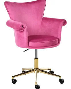 Skrivebordsstol VELENCIA Velour Fuchsia