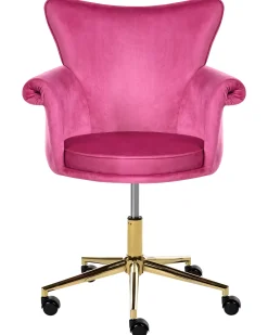 Skrivebordsstol VELENCIA Velour Fuchsia