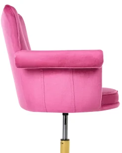 Skrivebordsstol VELENCIA Velour Fuchsia