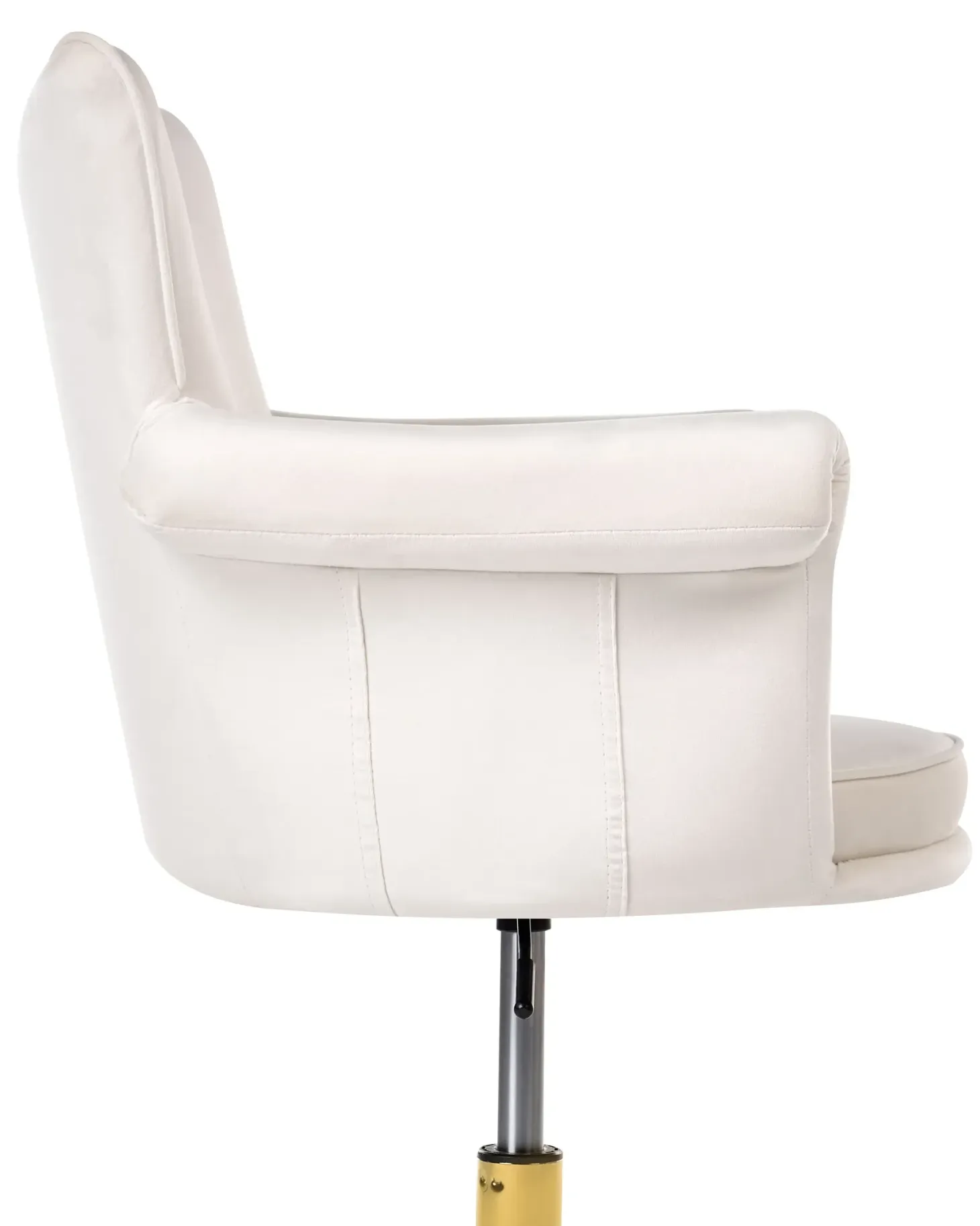 Skrivebordsstol VELENCIA Velour Cremehvid