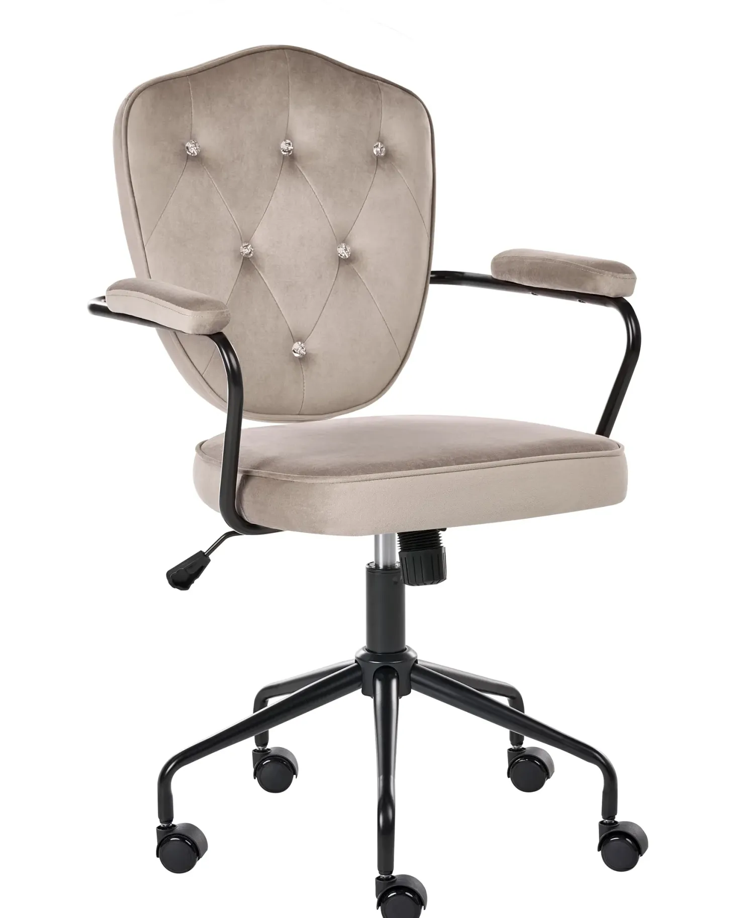Skrivebordsstol VELISSE Velour Brungrå