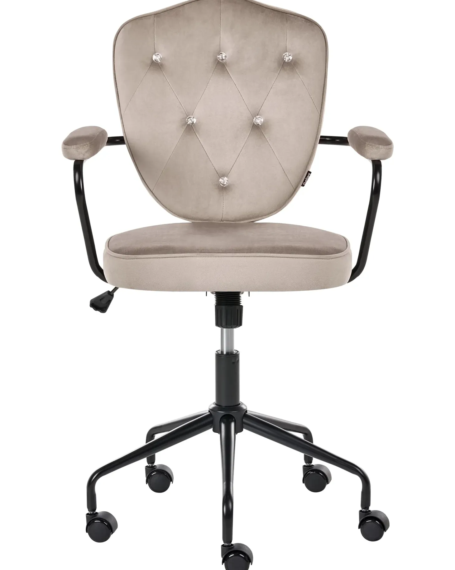 Skrivebordsstol VELISSE Velour Brungrå