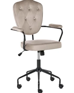 Skrivebordsstol VELISSE Velour Brungrå