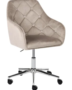 Skrivebordsstol VELORIA Velour Beige