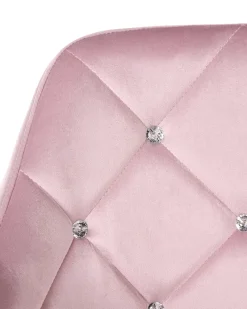 Skrivebordsstol VELORIA Velour Pastellrosa