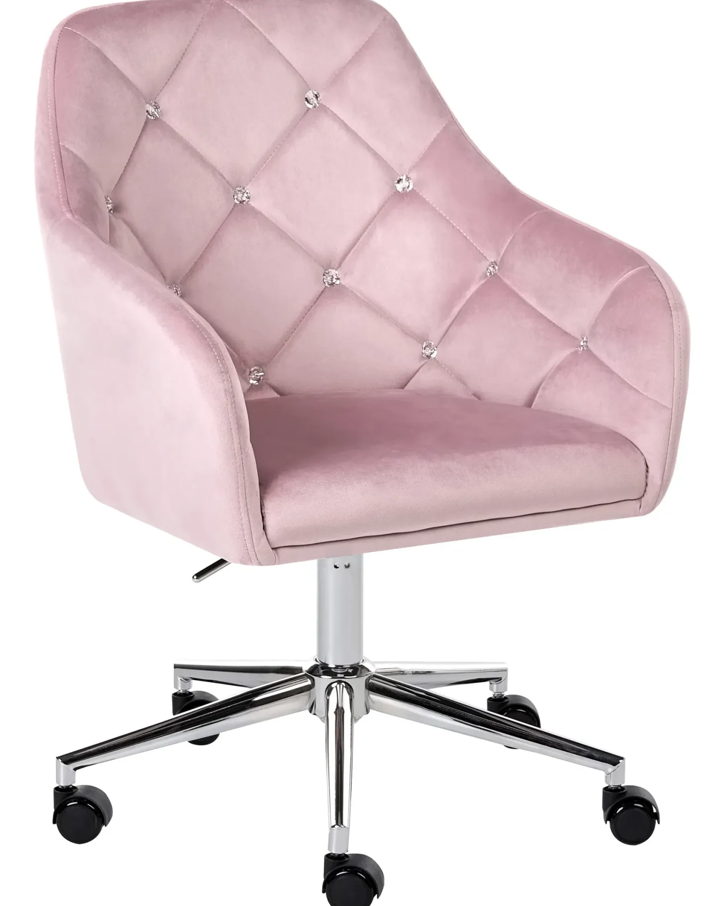Skrivebordsstol VELORIA Velour Pastellrosa