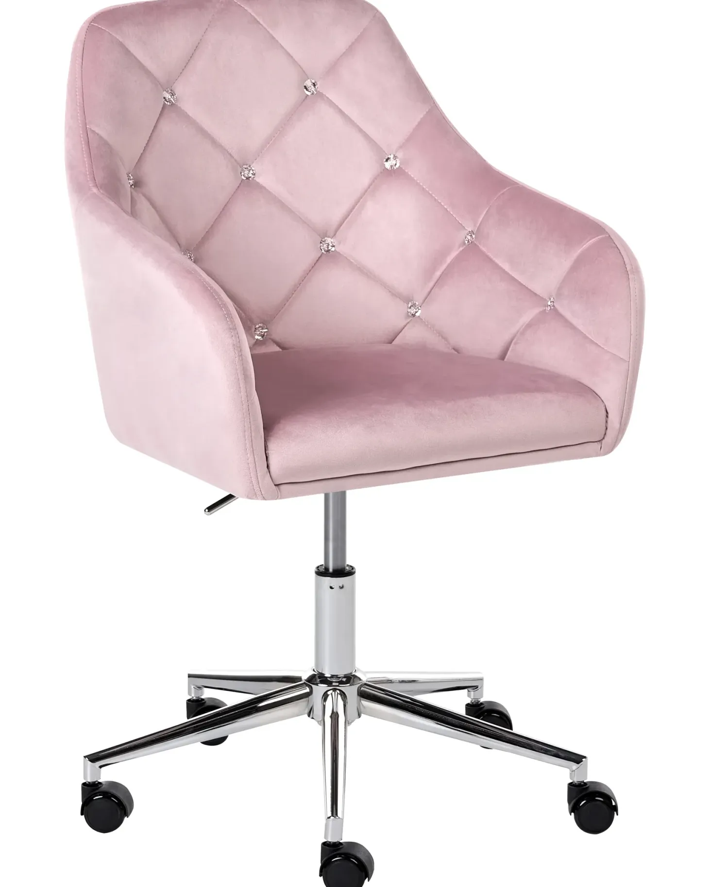 Skrivebordsstol VELORIA Velour Pastellrosa