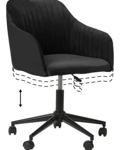 Skrivebordsstol VENICE Velour Sort