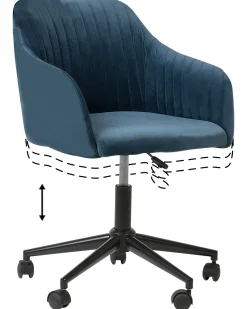 Skrivebordsstol VENICE Velour Navy Blå