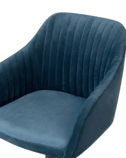 Skrivebordsstol VENICE Velour Navy Blå