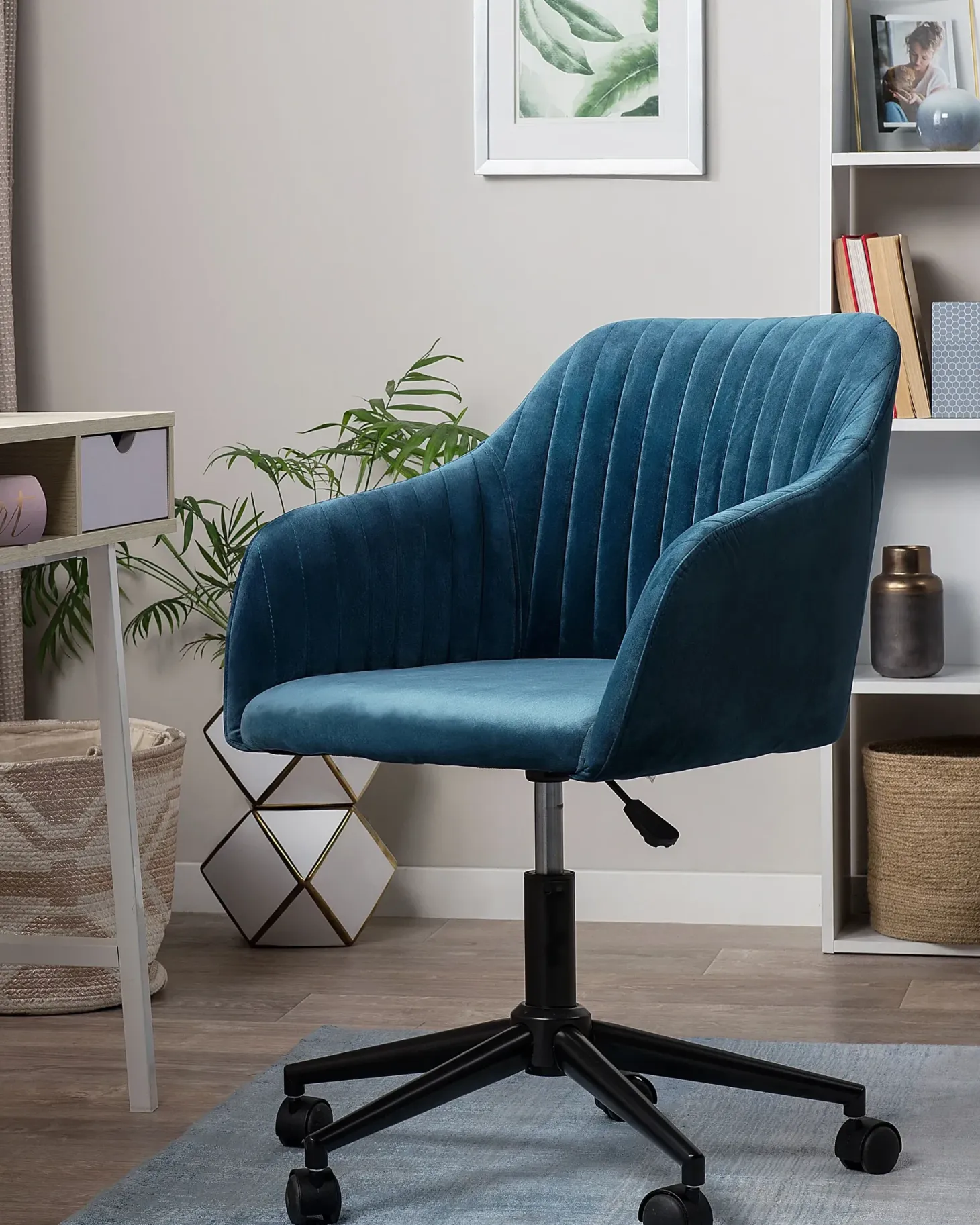 Skrivebordsstol VENICE Velour Navy Blå