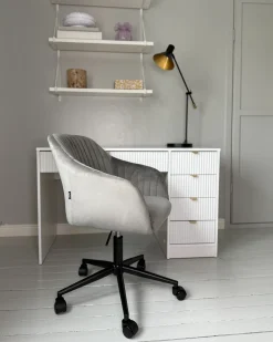 Skrivebordsstol VENICE Velour Grå