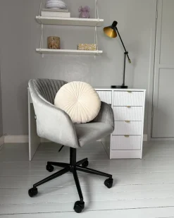 Skrivebordsstol VENICE Velour Grå
