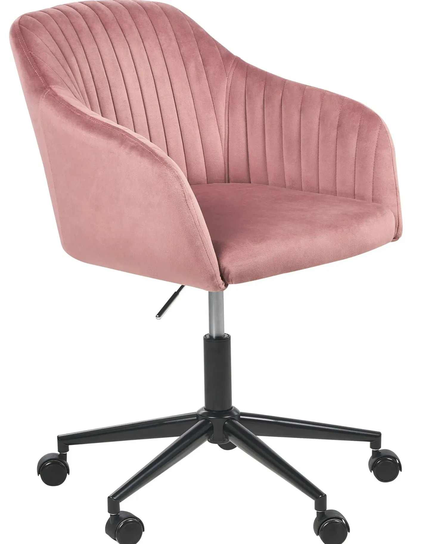 Skrivebordsstol VENICE Velour Lyserød