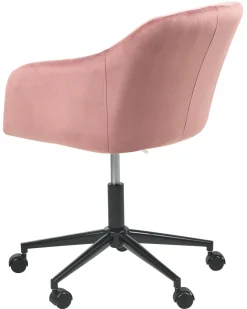 Skrivebordsstol VENICE Velour Lyserød