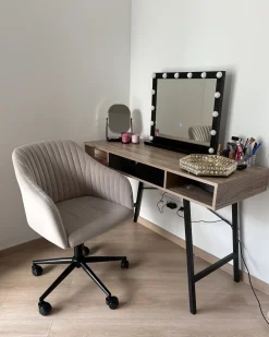Skrivebordsstol VENICE Velour Brungrå